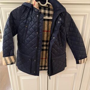 Burberry Navy Quilted Kids Puffer Jacket
